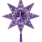 Varf de brad 25cm stea filigran metalizat violet