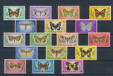 NORFOLK ISLANDS -Fluturi-Serie completa de 17 timbre nestampilate MNH, Nestampilat