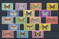 NORFOLK ISLANDS -Fluturi-Serie completa de 17 timbre nestampilate MNH