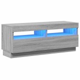 Cumpara ieftin Comoda TV cu lumini LED, gri sonoma, 100x35x40 cm