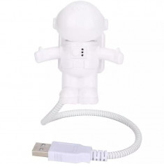 Lampa LED, model astronaut, alimentare USB, Gonga® Alb