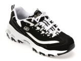 Cumpara ieftin Pantofi sport SKECHERS alb-negru, D LITES , din material textil