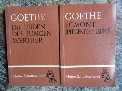 GOETHE- DIE LEIDEN DES JUNGEN WERTHER/EGMONT IPHIGENIE AUF TAURIS foto