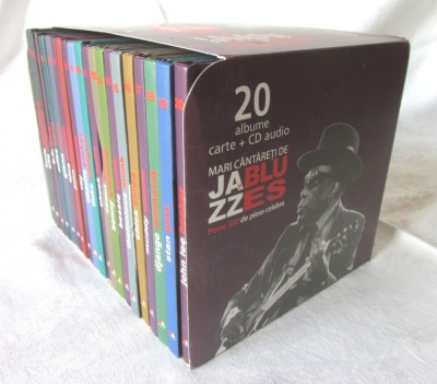 MARI C&amp;Acirc;NTĂREŢI DE JAZZ ŞI BLUES - 20 Vol. In caseta. Carte + CD audio. Noi foto