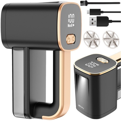 Aparat de curatat scame Ruhhy, Reincarcabil USB-C, Motor Puternic, Display LED, Siguranta Inteligenta, Recipient Mare