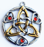 Pandantiv cu lantisor, Mythic Celts - Nodul celtic, placat cu argint, 4.1 cm
