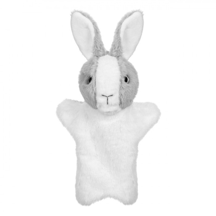 Figurină Teatru de Păpuși, Iepuraș, Plus, Culoare Gri, Dimensiune 28cm