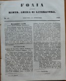 Cumpara ieftin Ziarul Foaia pentru minte , inima si literatura , nr. 43 , 1853