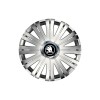 Set 4 Capace Roti potrivite jantelor de 15 inch, pentru Skoda Nou Alb-Negru, model Active Crom, Autohelix MSA