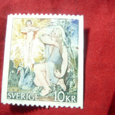 Timbru Suedia 1973 - Pictura Josephson , val. 10 kr fara guma