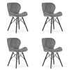 Set 4 scaune stil scandinav, Artool, Lago Velvet, catifea, lemn, gri si negru, 47x36x73.5 cm GartenVIP DiyLine