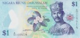 Bancnota Brunei 1 Ringgit 2016 - P35c UNC ( polimer )