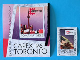 TIMBRE ROMANIA LP1411+1412/1996 Expo. CAPEX 96 Toronto -serie +colita -MNH, Nestampilat