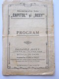 QW13 - Program cinematograf - cinematografele unite Capitol si Roxy anii 1930
