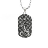 Lant cu Pandantiv zodia Capricorn otel inoxidabil dog tag Personal Style 00A261