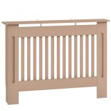 HOMCOM Cubre Radiador Cubierta para Radiador cu Dispozitiv Anti-&Icirc;ntrăinare Design Modern 112x19x81 cm Lemn Natural | Aosom Romania