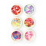 Cumpara ieftin Set 6 decoratiuni paiete pentru unghii, flori, diverse culori, Global Fashion