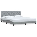 Cumpara ieftin Cadru de pat fara saltea, gri deschis, 180x200 cm, textil
