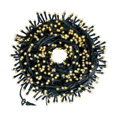 Instalatie de Craciun Tiessa, tip liniara, pentru exterior, 500 led-uri, 50m, alb cald