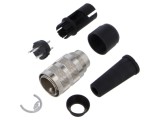 Conector BINDER M16 3 pini 7A 150V mufă tată cod 99 2005 02 03 pentru lipire cablu