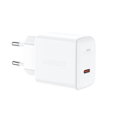 GaN USB-C 30W PD QC 3.0 AFC FCP alb A21 alb Acefast &amp;icirc;ncărcător de rețea Acefast foto