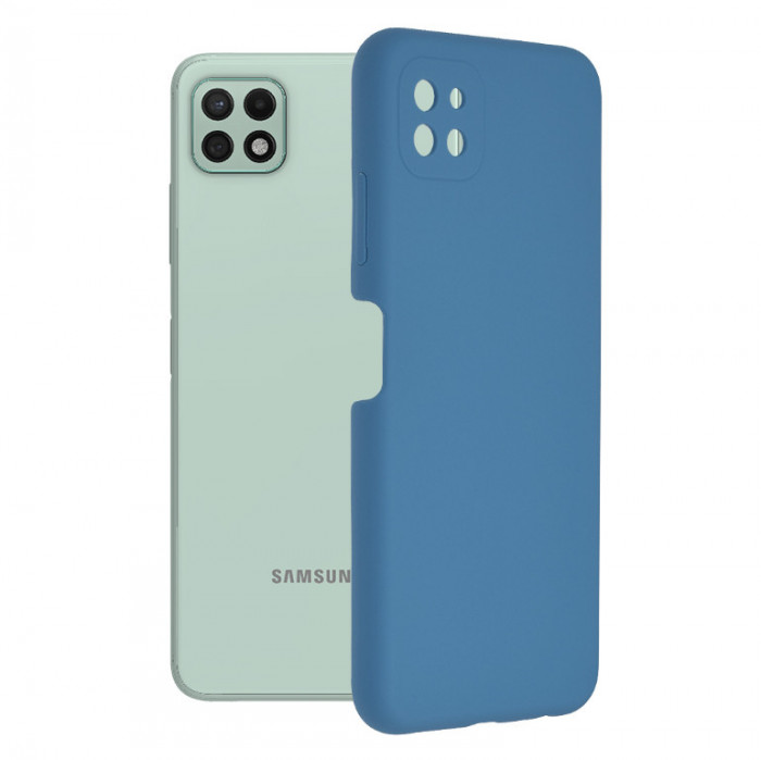Husa pentru Samsung Galaxy A22 5G, Techsuit Soft Edge Silicone, Denim Blue