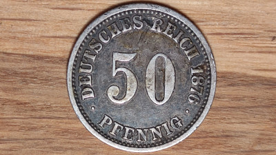 Germania - argint - moneda colectie 50 Pfennig 1876 A - AG 0.900, valoare mare ! foto