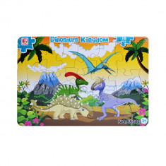 Puzzle din carton, dinozauri, 16 piese foto