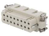 Conector HDC mamă DA PIN 16A 16 contact inserturi
