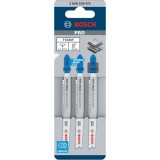 Bosch PRO Metal thick and thin T123XF - Set panze fierastrau pendular tija cu un prag de prindere (T) 100 mm metal taiere dreapta fina 3 bucati