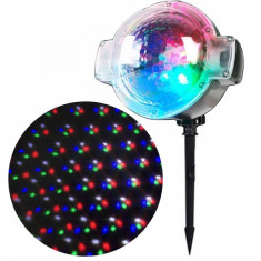 Proiector LED Prisma Rotativa Puncte Color 220V foto