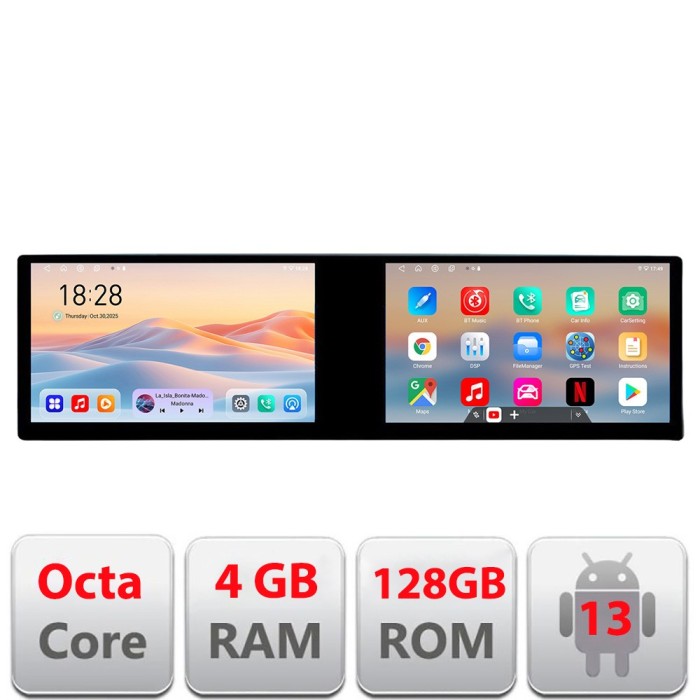 Navigatie Hyundai I40 Edotec 2 ecrane 8 core 4+128 21.6 inch Incell android Wifi 5Ghz gps internet Kit-i40 CarStore Technology