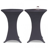 Cumpara ieftin Husă elastică pentru masă, 80 cm, antracit, 2 buc., vidaXL