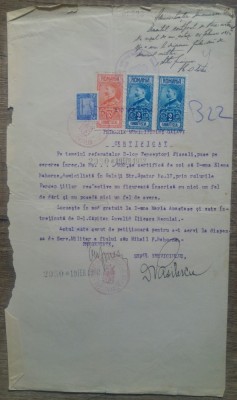 Certificat privind darile si averea/ Galati 1932 foto