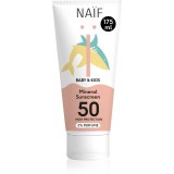 Naif Baby &amp; Kids Mineral Sunscreen SPF 50 0 % Perfume crema protectoare pentru bebelusi 175 ml