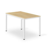 Masa pentru sufragerie/living, Artool, pal, metal, stejar si alb, 120x60x75 cm GartenVIP DiyLine