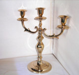 Superb sfesnic candelabra cu trei brate - Regency - alama placata cu aur anii 40