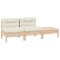vidaXL Set mobilier grădină cu perne crem, 3 piese, lemn masiv de pin 806682