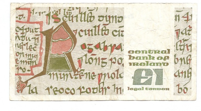 Irlanda 1 Pound / Punt 17.07.1989 - (Doyle &amp; Cromien) GJK534402, P-70d