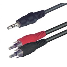Cablu audio, jack stereo 3,5 mm - 2 mufe RCA, 1,5 m foto
