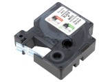Bandă Albă 12mm x 7m cu Caracter Negru, Set 10 Bucăți