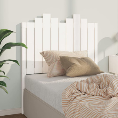 Tăblie de pat, alb, 96x4x110 cm, lemn masiv de pin foto