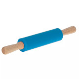 Sucitor din silicon cu manere de lemn, 38 cm, Gonga&reg; Albastru