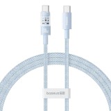 CABLU alimentare si date Baseus Gem, Fast Charging Data Cable pt. smartphone, USB Type-C la USB Type-C 100W, 2m, albastru &quot;P10373000311-01&quot; (timbru ve
