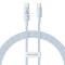 CABLU alimentare si date Baseus Gem, Fast Charging Data Cable pt. smartphone, USB Type-C la USB Type-C 100W, 2m, albastru &quot;P10373000311-01&quot; (timbru ve