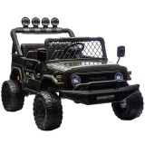 AIYAPLAY Mașină Electrică pentru Copii, Off-Road 24V cu 2 Locuri, Verde &Icirc;nchis | Aosom Romania