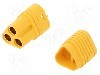 Conector alimentare DC, 500V, 3 pini, seria MT60, {{Dimensiune pin}}. AMASS - MT60-F