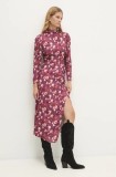 Answear Lab rochie culoarea rosu, midi, dreaptă