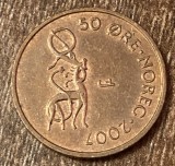 C50 - Moneda foarte veche - Norvegia - 50 ore - 2007