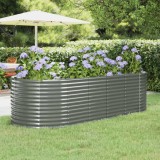 vidaXL Strat &icirc;nălțat grădină 249x100x68 cm oțel vopsit electrostatic